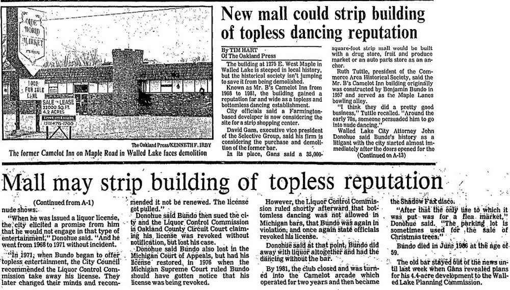 Mr. Bs Camelot Inn (Maple Lanes, Shadow Fax, Olde World Market) - Dec 15 1987 (newer photo)